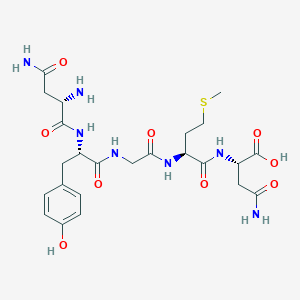 molecular formula C24H35N7O9S B12553099 L-Asparagine, L-asparaginyl-L-tyrosylglycyl-L-methionyl- CAS No. 192433-80-0