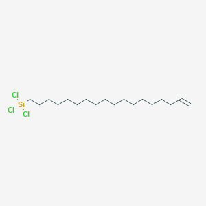 molecular formula C18H35Cl3Si B12553121 Trichloro(octadec-17-EN-1-YL)silane CAS No. 144285-91-6
