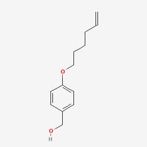 molecular formula C13H18O2 B12553132 {4-[(Hex-5-en-1-yl)oxy]phenyl}methanol CAS No. 143231-87-2