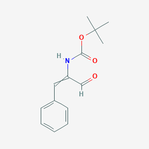 molecular formula C14H17NO3 B12553165 tert-Butyl (3-oxo-1-phenylprop-1-en-2-yl)carbamate CAS No. 189952-68-9