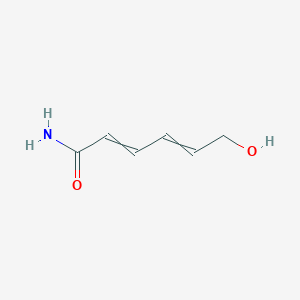 molecular formula C6H9NO2 B12553180 6-Hydroxyhexa-2,4-dienamide CAS No. 183815-43-2