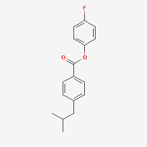 molecular formula C17H17FO2 B12553234 4-Fluorophenyl 4-(2-methylpropyl)benzoate CAS No. 142140-54-3