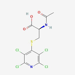 molecular formula C10H8Cl4N2O3S B12553243 N-Acetyl-S-(2,3,5,6-tetrachloropyridin-4-yl)-L-cysteine CAS No. 190327-56-1