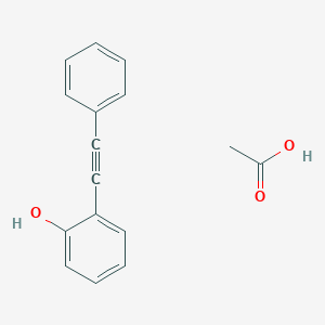 molecular formula C16H14O3 B12553252 Acetic acid--2-(phenylethynyl)phenol (1/1) CAS No. 183589-09-5