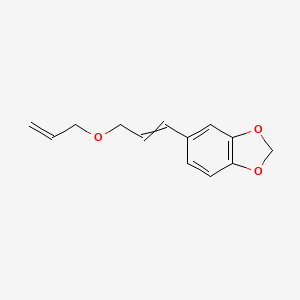 molecular formula C13H14O3 B12553271 5-{3-[(Prop-2-en-1-yl)oxy]prop-1-en-1-yl}-2H-1,3-benzodioxole CAS No. 142592-87-8