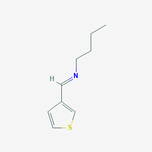 molecular formula C9H13NS B12553278 (E)-N-Butyl-1-(thiophen-3-yl)methanimine CAS No. 143283-97-0