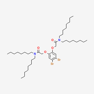 molecular formula C42H74Br2N2O4 B12553288 2,2'-[(4,5-Dibromo-1,2-phenylene)bis(oxy)]bis(N,N-dioctylacetamide) CAS No. 146540-16-1