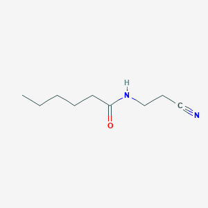 molecular formula C9H16N2O B12553296 N-(2-Cyanoethyl)hexanamide CAS No. 194427-29-7