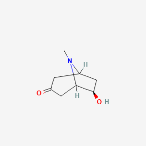 molecular formula C8H13NO2 B1255331 (1R,5R,6S)-rel-6-Hydroxy-8-methyl-8-azabicyclo[3.2.1]octan-3-one CAS No. 5932-53-6