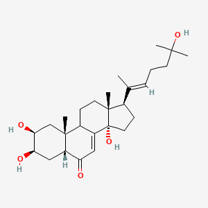 molecular formula C27H42O5 B1255333 20,22-Didehydrotaxisterone 