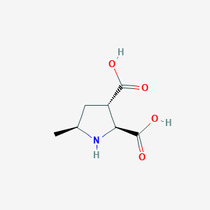 molecular formula C7H11NO4 B12553347 (2S,3S,5S)-5-methylpyrrolidine-2,3-dicarboxylic acid CAS No. 189187-92-6