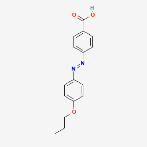 molecular formula C16H16N2O3 B12553370 4-[(E)-(4-Propoxyphenyl)diazenyl]benzoic acid CAS No. 142747-35-1