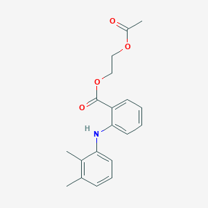 molecular formula C19H21NO4 B12553392 Benzoic acid, 2-[(2,3-dimethylphenyl)amino]-, 2-(acetyloxy)ethyl ester CAS No. 194607-87-9