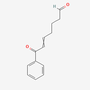 molecular formula C13H14O2 B12553455 7-Oxo-7-phenylhept-5-enal CAS No. 169892-12-0