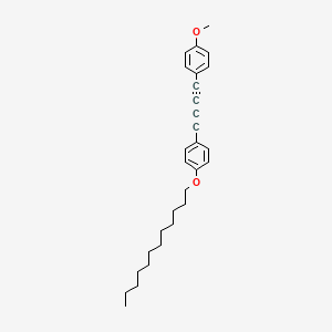 molecular formula C29H36O2 B12553492 Benzene, 1-(dodecyloxy)-4-[4-(4-methoxyphenyl)-1,3-butadiynyl]- CAS No. 160094-48-4