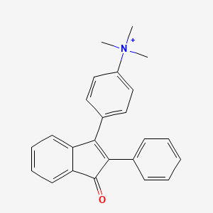molecular formula C24H22NO+ B12553512 N,N,N-Trimethyl-4-(1-oxo-2-phenyl-1H-inden-3-yl)anilinium CAS No. 143329-32-2
