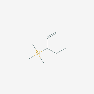 molecular formula C8H18Si B12553533 Silane, (1-ethyl-2-propenyl)trimethyl- CAS No. 147295-99-6