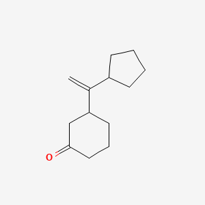 molecular formula C13H20O B12553548 3-(1-Cyclopentylethenyl)cyclohexan-1-one CAS No. 144629-59-4