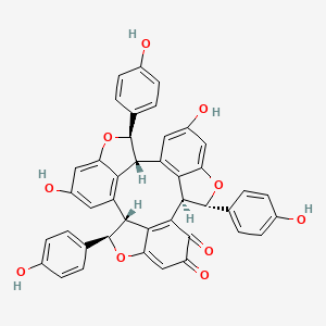 molecular formula C42H28O10 B1255358 Hopeanolin 