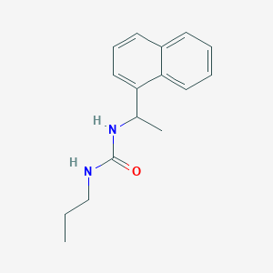 molecular formula C16H20N2O B12553590 N-[1-(Naphthalen-1-yl)ethyl]-N'-propylurea CAS No. 143188-68-5