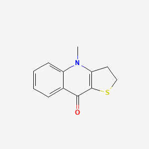 molecular formula C12H11NOS B12553591 4-methyl-2,3-dihydrothieno[3,2-b]quinolin-9(4H)-one CAS No. 143884-46-2