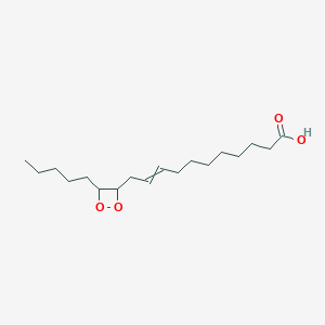 molecular formula C18H32O4 B12553604 11-(4-Pentyl-1,2-dioxetan-3-YL)undec-9-enoic acid CAS No. 144335-16-0