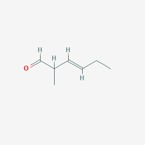 molecular formula C7H12O B12553616 2-Methylhex-3-enal 