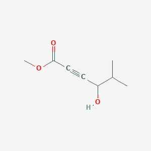 molecular formula C8H12O3 B12553629 Methyl 4-hydroxy-5-methylhex-2-ynoate CAS No. 184479-80-9