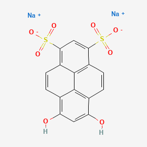 molecular formula C16H8Na2O8S2 B1255363 6,8-Dihydroxy-1,3-pyrenedisulfonic acid disodium salt CAS No. 61255-63-8