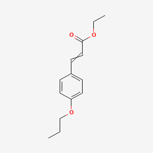 molecular formula C14H18O3 B12553642 Ethyl 3-(4-propoxyphenyl)prop-2-enoate CAS No. 148433-11-8