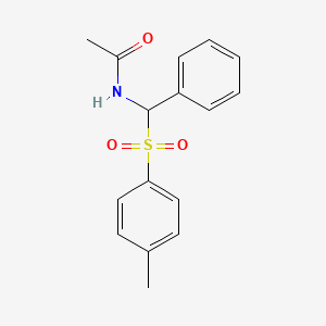 molecular formula C16H17NO3S B12553646 N-[(4-Methylbenzene-1-sulfonyl)(phenyl)methyl]acetamide CAS No. 185244-08-0