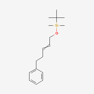 molecular formula C17H28OSi B12553689 tert-Butyl(dimethyl)[(5-phenylpent-2-en-1-yl)oxy]silane CAS No. 160805-54-9