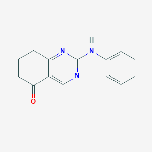 molecular formula C15H15N3O B1255369 2-[(3-METHYLPHENYL)AMINO]-5,6,7,8-TETRAHYDROQUINAZOLIN-5-ONE 