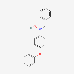 molecular formula C19H17NO2 B12553699 Benzenemethanamine, N-hydroxy-N-(4-phenoxyphenyl)- CAS No. 155134-42-2