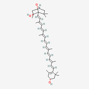 (2R,4S)-1-[(1E,3E,5E,7E,9E,11E,13E,15E,17E)-18-[(4R)-4-hydroxy-2,6,6-trimethylcyclohexen-1-yl]-3,7,12,16-tetramethyloctadeca-1,3,5,7,9,11,13,15,17-nonaenyl]-2,6,6-trimethyl-7-oxabicyclo[2.2.1]heptan-2-ol