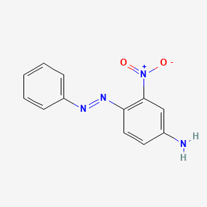 molecular formula C12H10N4O2 B12553744 3-Nitro-4-[(E)-phenyldiazenyl]aniline CAS No. 142204-98-6
