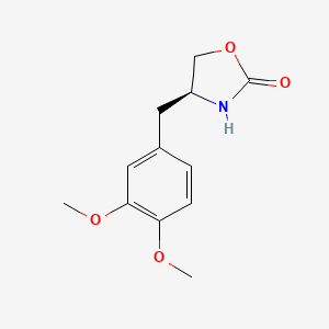 molecular formula C12H15NO4 B12553799 (4S)-4-(3,4-Dimethoxybenzyl)oxazolidine-2-one CAS No. 142763-11-9