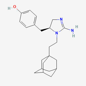 4-[[(4S)-3-[2-(1-adamantyl)ethyl]-2-amino-4,5-dihydroimidazol-4-yl]methyl]phenol