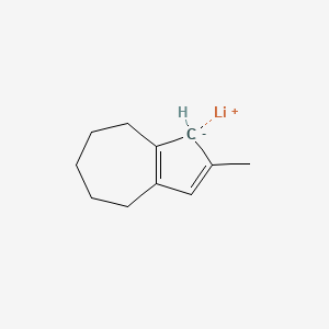 molecular formula C11H15Li B12553850 lithium;2-methyl-1,4,5,6,7,8-hexahydroazulen-1-ide CAS No. 144507-03-9