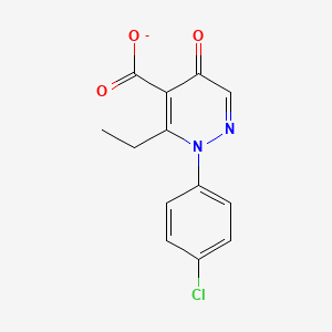 2-(p-Chlorophenyl)-3-ethyl-2,5-dihydro-5-oxo-4-pyridazinecarboxylate