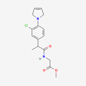 molecular formula C16H19ClN2O3 B12553891 Methyl 2-(2-(3-chloro-4-(2,5-dihydropyrrol-1-yl)phenyl)propanoylamino)acetate CAS No. 193143-60-1
