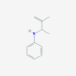 molecular formula C11H15N B12553902 N-(3-Methylbut-3-en-2-yl)aniline CAS No. 145913-61-7