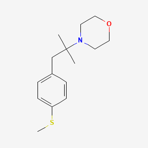 molecular formula C15H23NOS B12553909 4-{2-Methyl-1-[4-(methylsulfanyl)phenyl]propan-2-yl}morpholine CAS No. 146441-08-9