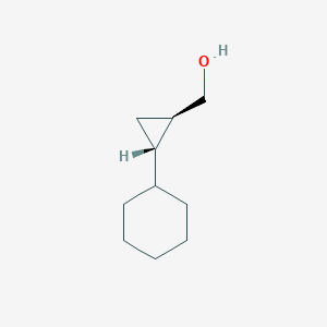 molecular formula C10H18O B12553969 [(1R,2S)-2-Cyclohexylcyclopropyl]methanol CAS No. 190004-99-0