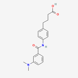 molecular formula C19H22N2O3 B12553985 4-{4-[3-(Dimethylamino)benzamido]phenyl}butanoic acid CAS No. 177653-31-5