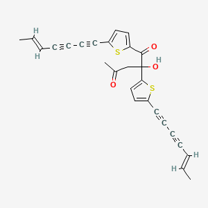 molecular formula C27H20O3S2 B1255401 Xanthopappin C 