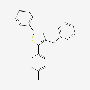 molecular formula C24H20S B12554072 3-Benzyl-2-(4-methylphenyl)-5-phenylthiophene CAS No. 149976-48-7