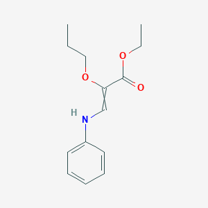 molecular formula C14H19NO3 B12554095 Ethyl 3-anilino-2-propoxyprop-2-enoate CAS No. 142558-47-2