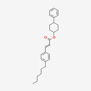 molecular formula C27H34O2 B12554130 4-Phenylcyclohexyl 3-(4-hexylphenyl)prop-2-enoate CAS No. 188707-41-7
