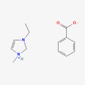molecular formula C13H18N2O2 B12554144 3-Ethyl-1-methyl-2,3-dihydro-1H-imidazol-1-ium benzoate CAS No. 150999-33-0